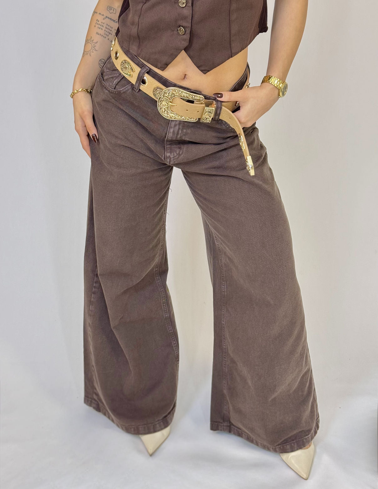 Calça Pantalona Palazzo